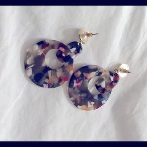 Colorful resin earrings